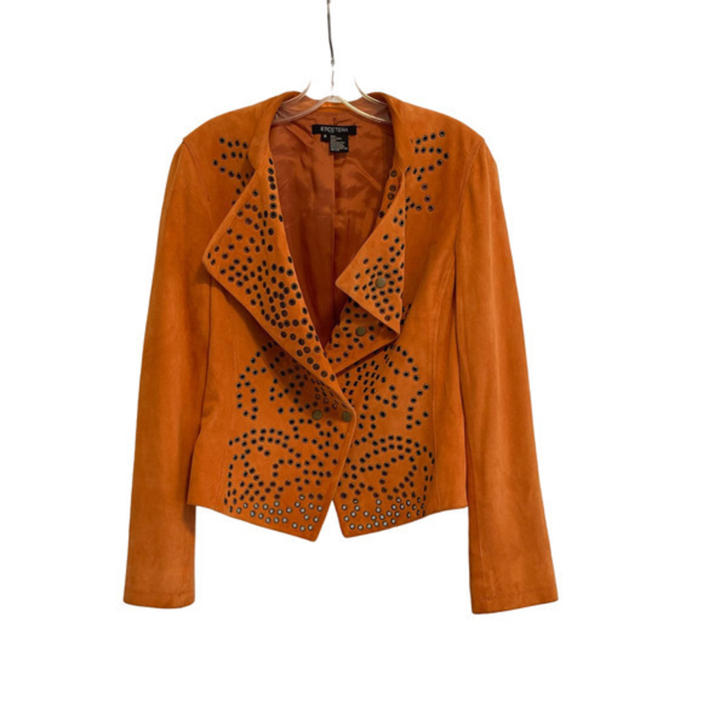 Orange Studded Women's Jacket